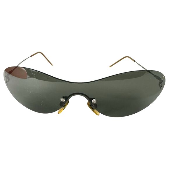 Giorgio Armani 1523 Silver Metal Frame Grey Lenses Sunglasses Glasses Unisex - Picture 1 of 5